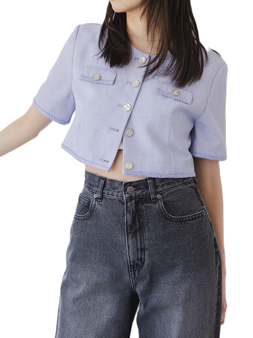 

Летний твидовый жакет Snidel Размер LAV 0 Женский SWFJ252106,