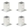 Vidaxl Post Bases, 4 Pcs, Galvanized Metal, 81 Mm