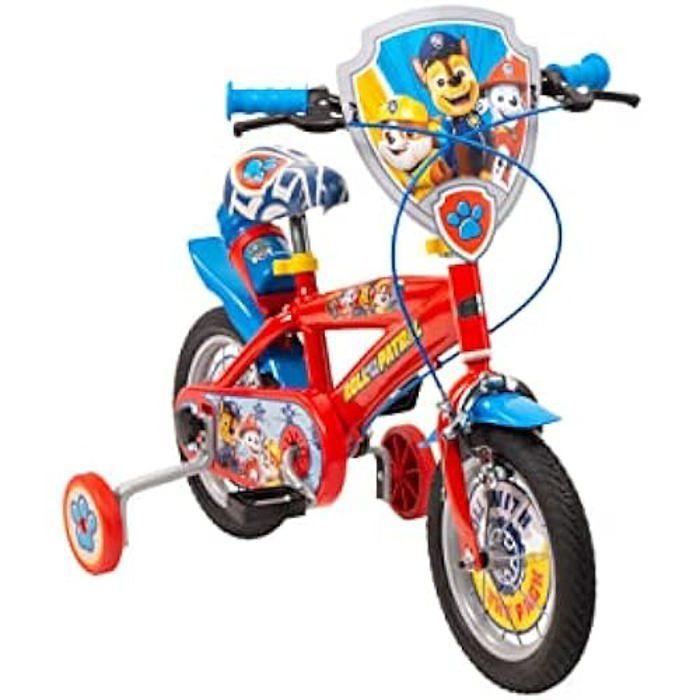 Vélo Jeunesse Unisexe Paw Patrol - Toimsa - 12 Pouces - Blanc - Freins Avant Et Arrière - Roues Gonflables
