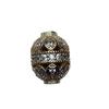 Oval Large-Hole Barrel Beads with Cubic Zirconia and Crystal for Stringing, Pendants, and Spacers