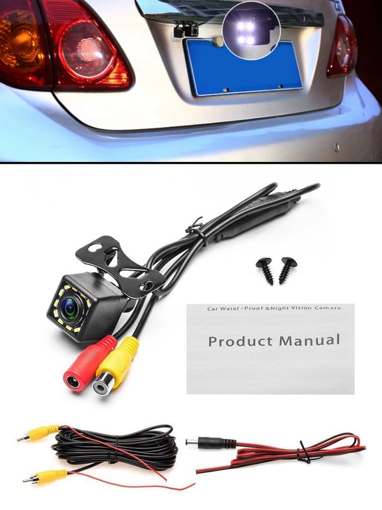 12 LED 170° Rear View Camera Reversing Parking Cam Car Night Vision Waterproof