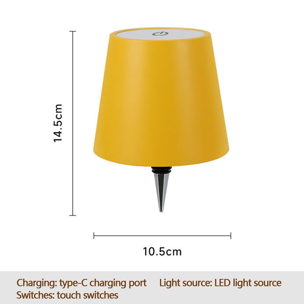 Wireless Bottle Lamp Touch Control LED Wine Bottle Base Rechargeable Vases Led Light Bar Dining Mushroom Lamp Home Room Decor