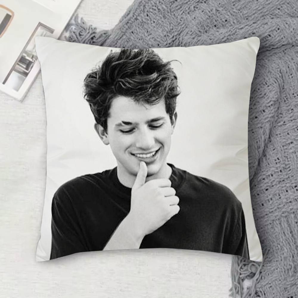 CCharlie Puth Doublesided Printed Square Decorative Cushion Cover for Sofa Living Room Home Decor