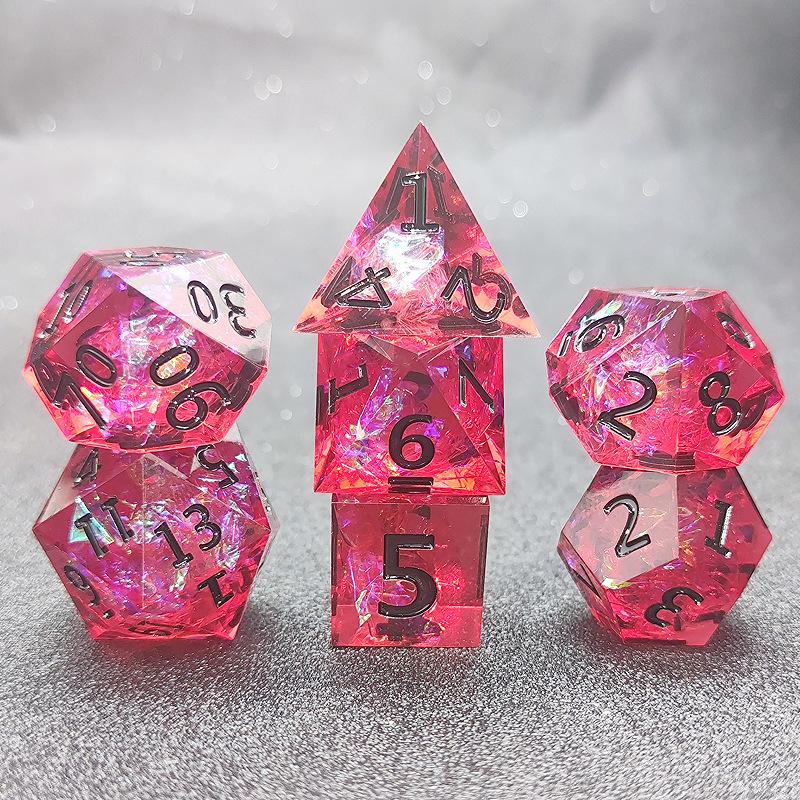 Sharp Resin Polyhedral Dice for Cthulhu, DND, and TRPG Board Games