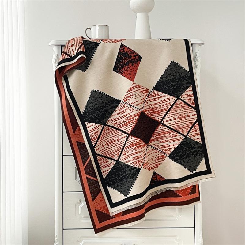 

Imitation cashmere high-end winter double-sided scarf women s outer shawl versatile thickened warm scarf 190X65cm бежевый