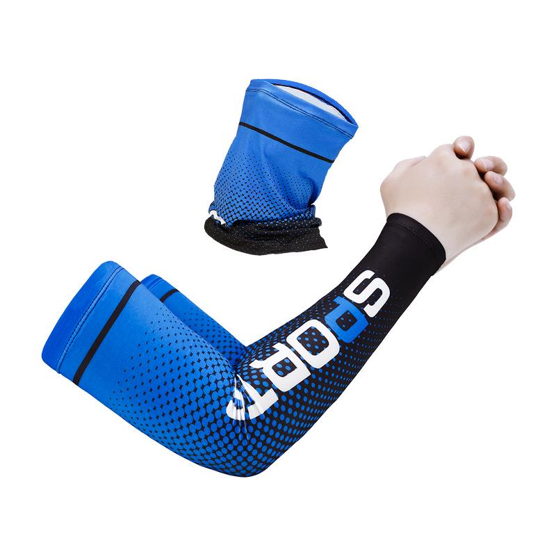 Sport Style Sun Protection Breathable Cycling Arm Warmers for Men and Women - Thin Ice Silk Sleeves