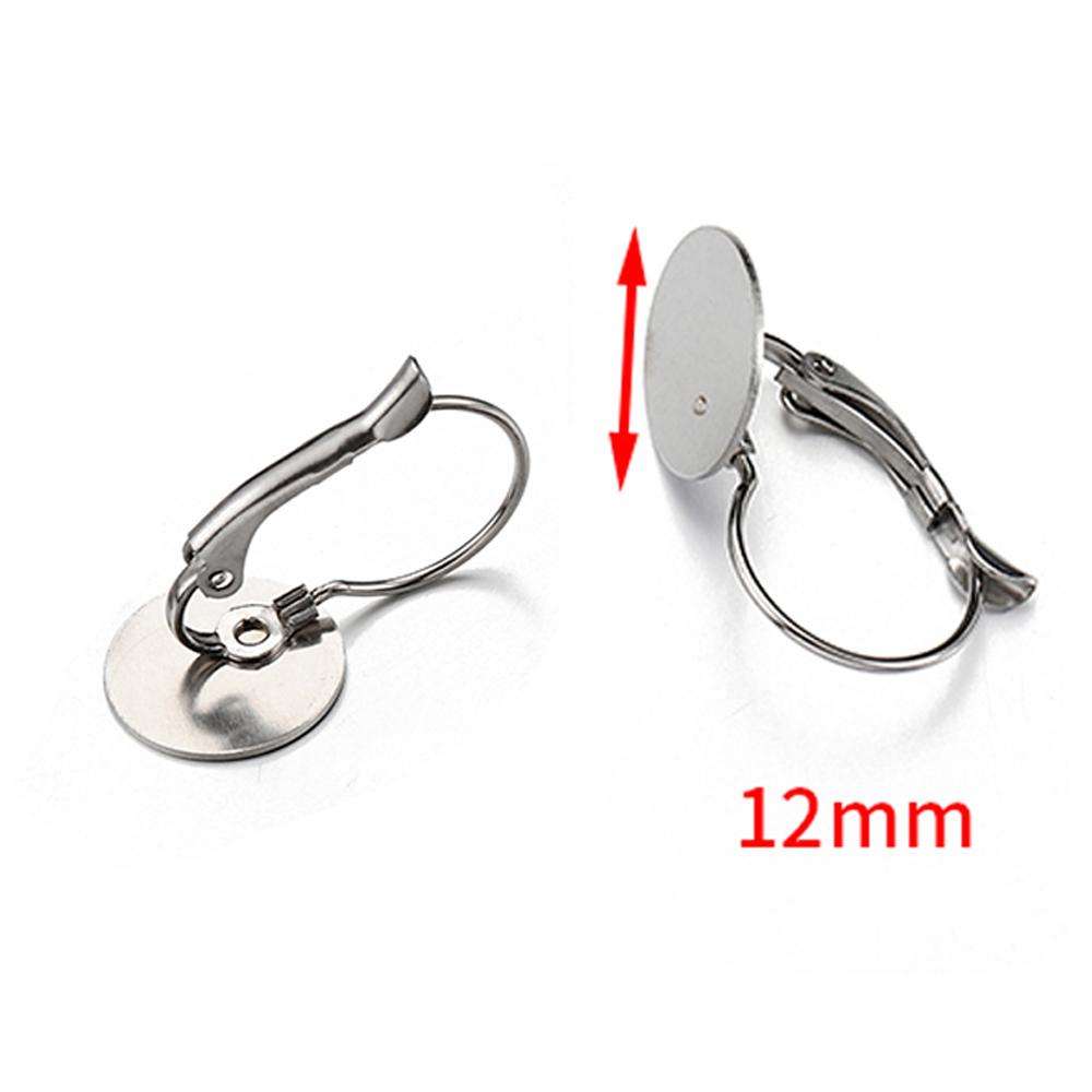 20pcs/10pcs Stainless Steel French Earrings Base Lever Back Ear Wire Hoop Open Loop Earring Hooks for Jewelry Making DIY