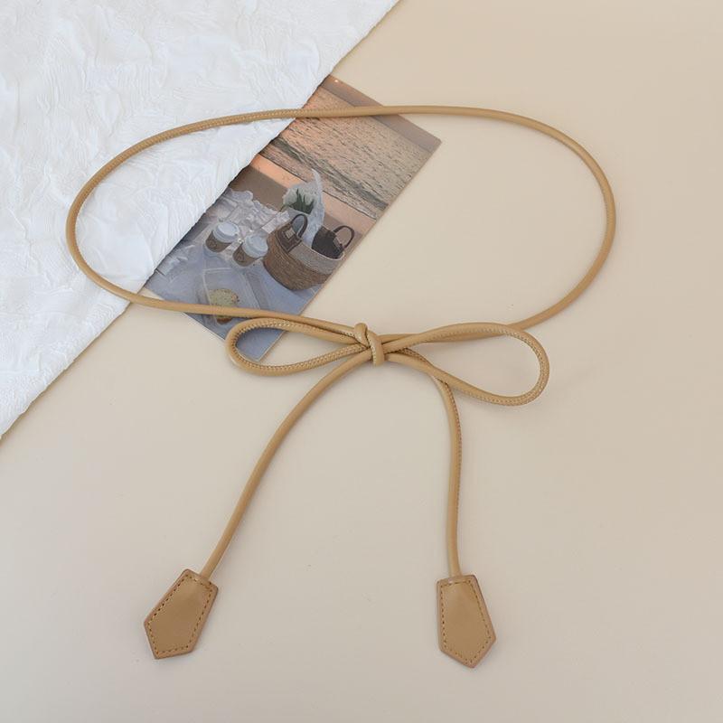 Womens Stylish Soft Faux Leather Rope Belt With Adjustable Tie For Dresses And Coats