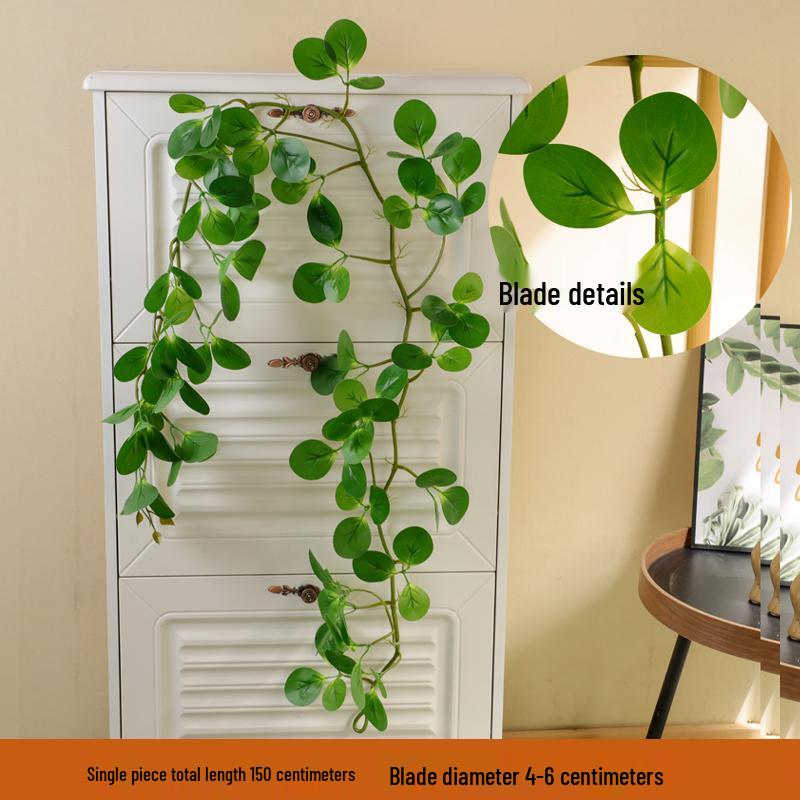 Decorative Rattan Faux Leaf Vines for Air Conditioning Pipe or Shopping Mall Display