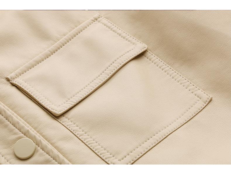 Women's 2025 Spring Fashion Loose PU Leather Jacket, Casual Top Z8803