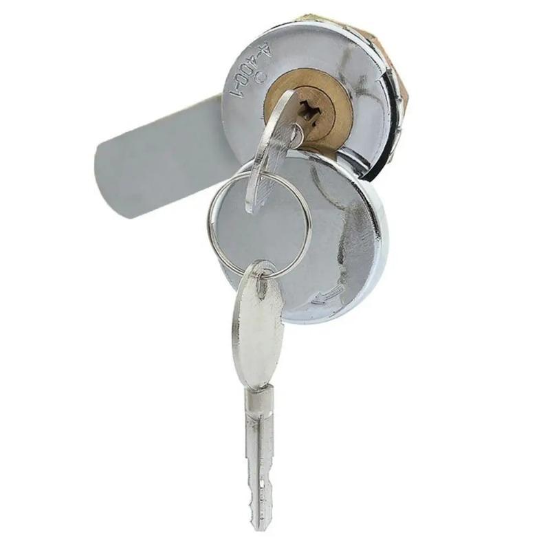 Hochwertiges Türschloss Nützliches Stabiles Nockenschloss Vorhängeschloss für Sicherheitstür Schrank Briefkasten Schublade Schrank Nockenschloss 16mm + 2 Schlüssel