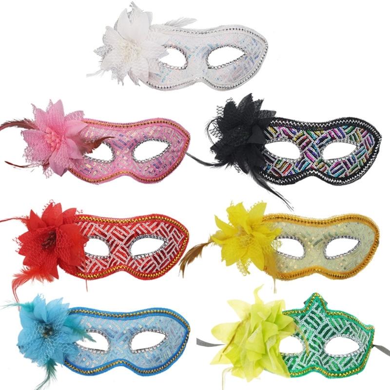 Masquerades Mask Mardi Gras Mask Venetians Mask Sequins Half Face Mask for Halloween Ball Cosplay Performances Props