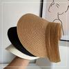 Summer Straw Sun Hat with Wide Brim for, Beach Hat That Can Be Rolled up for Ponytails, Travel Sun Hat