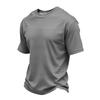 Men's Casual Quick-Dry Round Neck Short Sleeve Striped T-Shirt - Lightweight Mesh Breathable