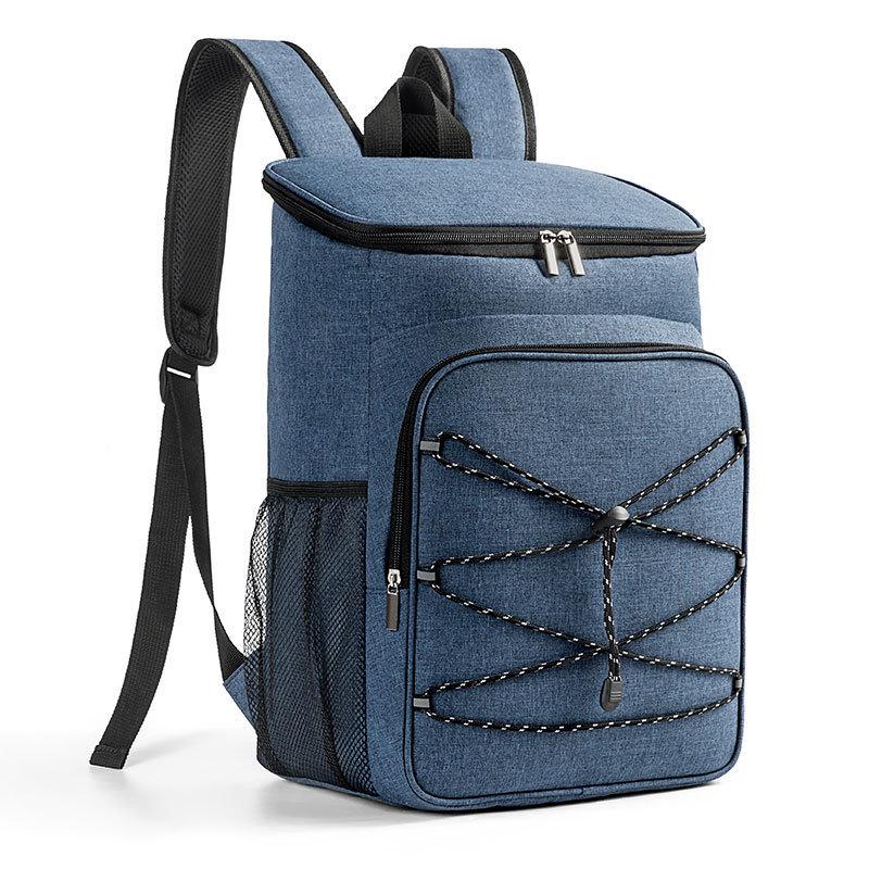 

Large Waterproof Insulated Outdoor Cooler Backpack темно-синього кольору