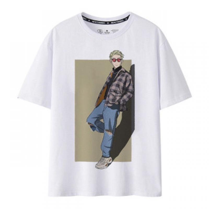 Jujutsu Kaisen Summer Men's Retro Temperament T-Shirt Simple Printed Ryomen Sukuna Short Sleeve T Shirts Outdoor Fitness Breathable T Shirt Tops