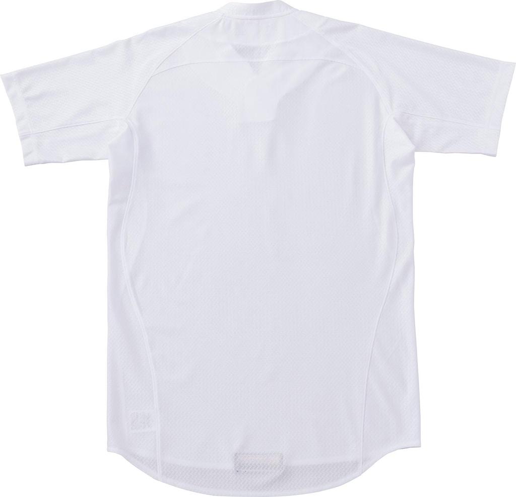 ZETT Baseball Pro Collar Uniform Pullover White XO BU517PST Top, Status, Stand-Up Shirt, Style, (1100)