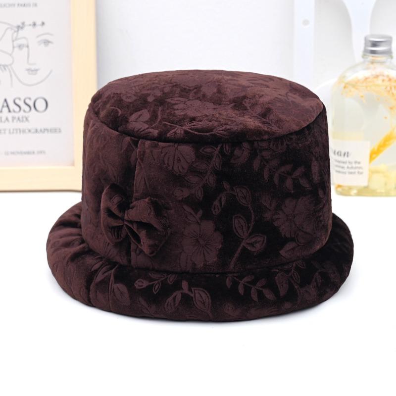 Fleece Warm Winter Hat Golden Velvet Old Lady Sponge Ring Basin Hat Female Old Lady Thickened Hat