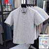 Pierre Cardin Men's Summer Striped Pure Cotton Short Sleeve Shirt