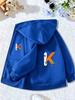 Kids Zip Up Hooded Jacket Graffiti Letter K Floral Graphic Long Sleeve Casual Hoodie Outerwear For Boys Girls