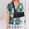 Damen Shirt nach der Operation Kurzarm Vier Taschen Leicht Bequem Knopfleiste Vorne Shirt für Medizinische Genesung und Tägliches Tragen