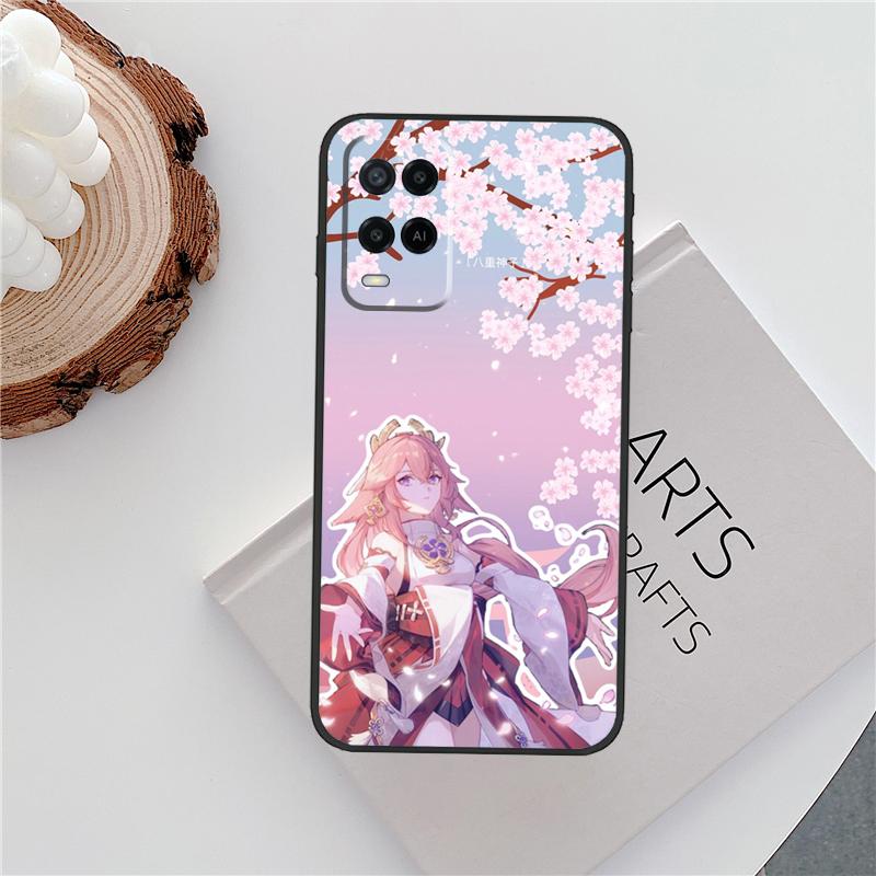 Genshin Impact Yae Miko Case For Oppo A15 A80 A60 A40 A94 A54 A98 A78 A18 A38 A58 A16 A76 A96 A17 A77 A74 A57S Cover