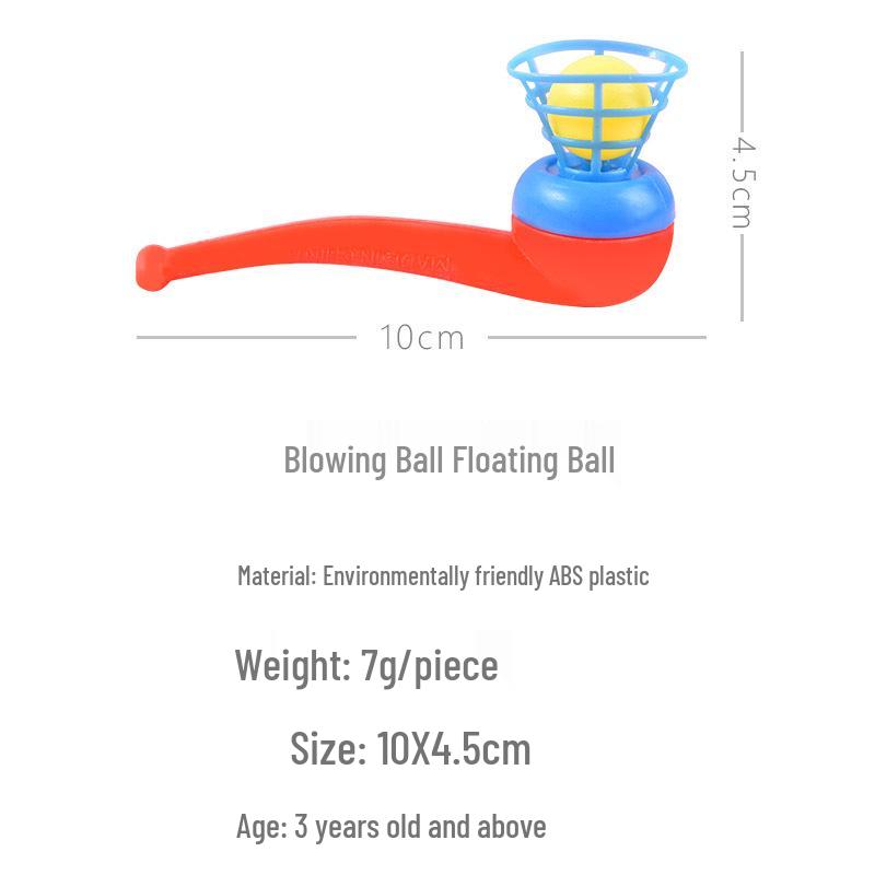 Children's Classic Floating Ball Blow Toy - Nostalgic Plastic Pipe Game