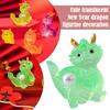 1/4PCS Cartoon Transparent Resin Dragon Ornaments Chinese Zodiac Small Dragon Figurine Cute Mini Auspicious Dragons Home