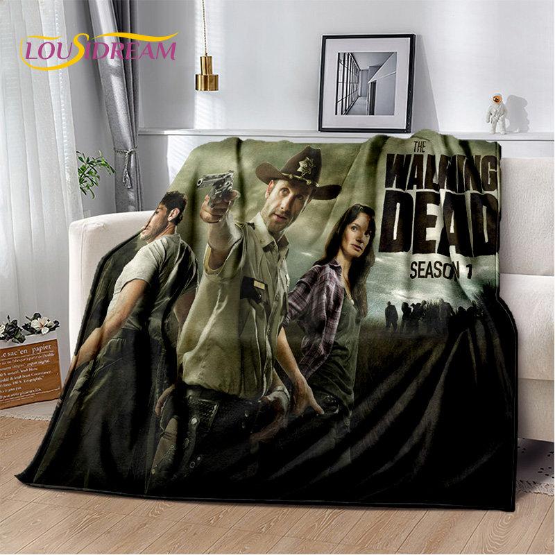 The Walking Dead Horror Soft Plush Blanket,Flannel Blanket Throw Blanket for Living Room Bedroom Bed Sofa Picnic Cover Bettdecke