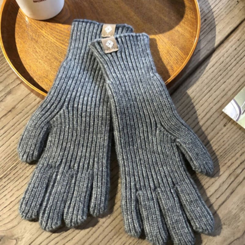 LALA Pletené rukavice na zápästie s dotykovými prstami