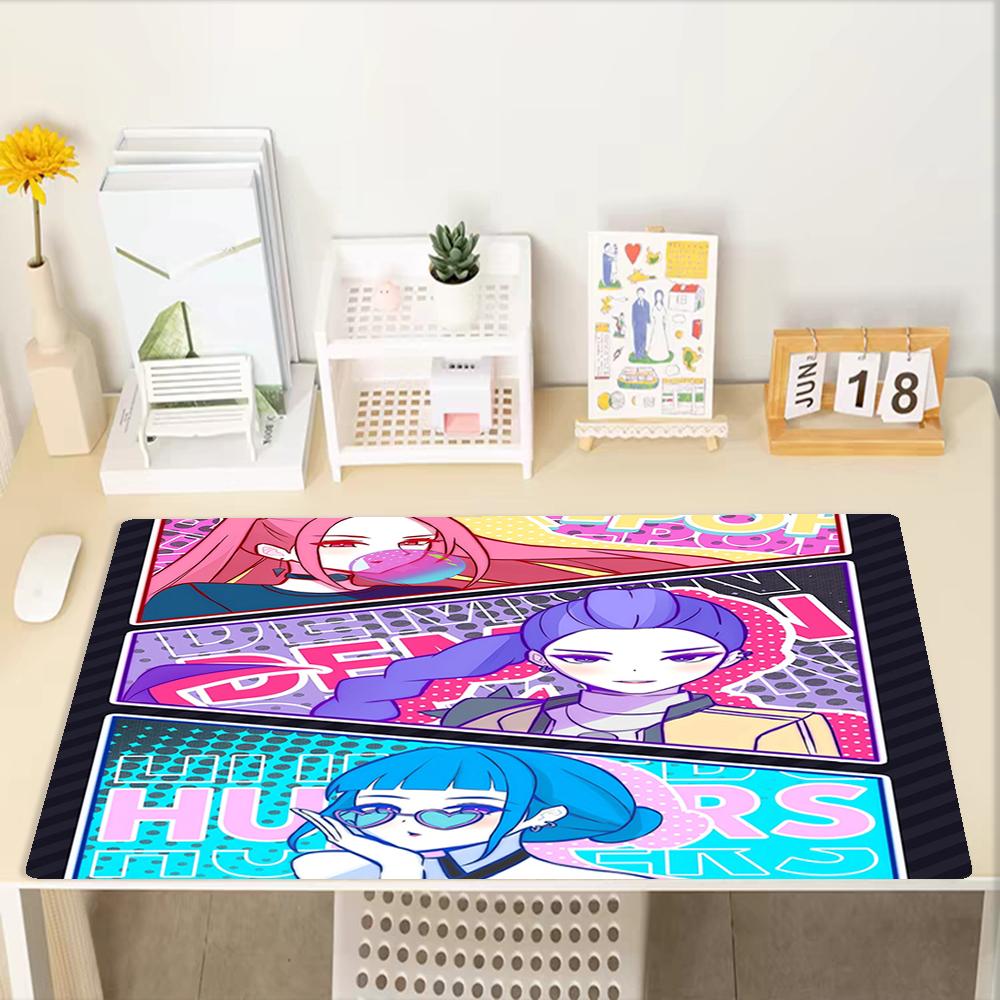 KPop Demon Hunters Theme Mouse Pad, Non Slip Rubber Base, Multifunctional Office & Home Decor, Perfect for Workspace Personalization.