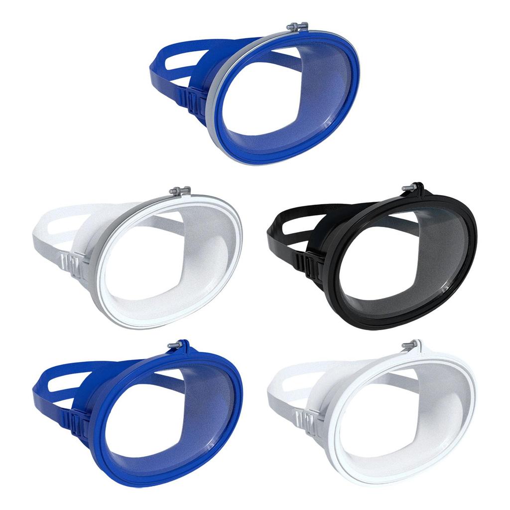 Scuba Goggles Anti Fog Wide Angle Snorkelling Equipment Silicone and Glass Portable Swimming Mask Single Lens Oval Shape
