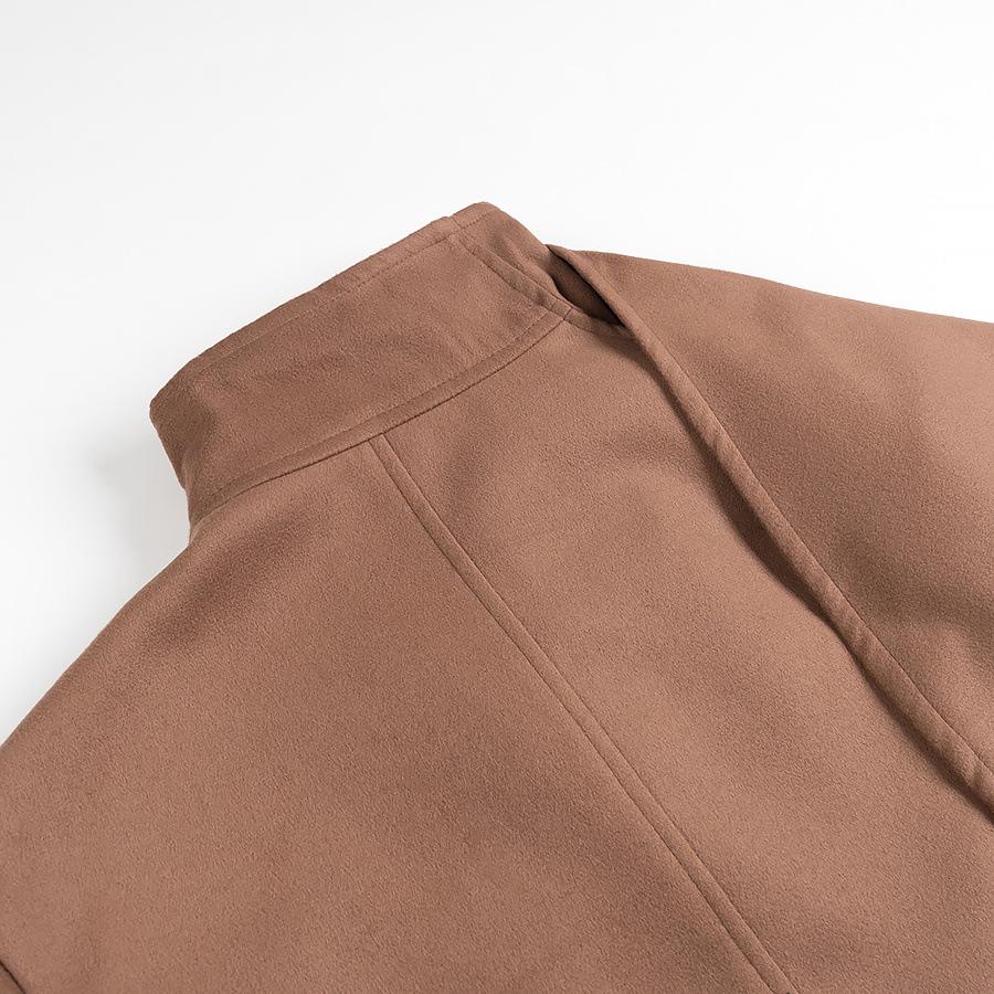 2024 Winter Women's European & American Style Cape Coat with Stand-up Collar