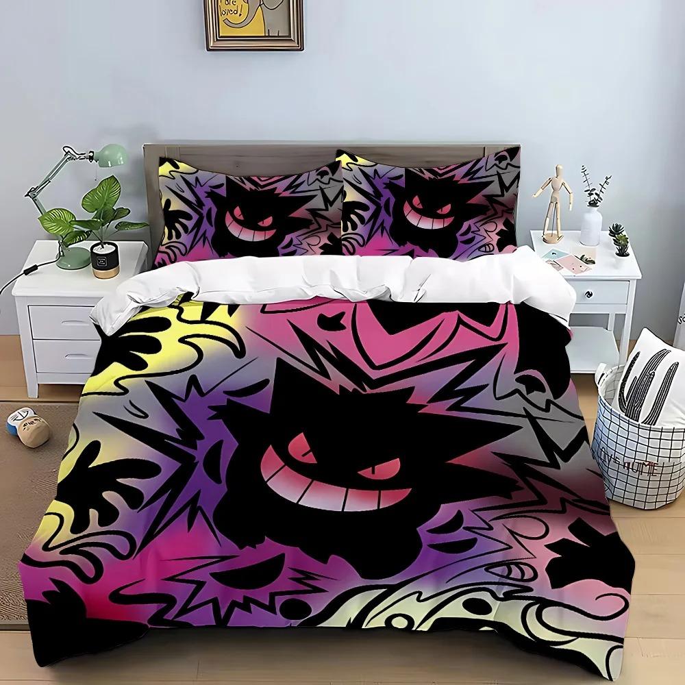 Cartoon Gengar Duvet Cover Bedding Comforter sets Cute Gengar Quilt Cover and Pillowcases Single/Double/Queen/King