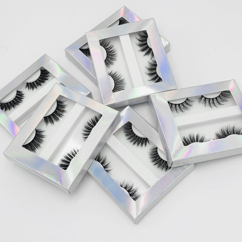 European And American 8d Chemical Fiber False Eyelashes 2 Pairs Multi -Layer Three -Dimensional Dense Natural Cross -Grafted Eyelashes