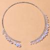 New Water-Drop Pendant Necklace Fashionable Rhinestone Necklace Adjustable Women Jewelry Accessory Perfect Gifts For Friends