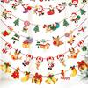 Christmas Cartoon Paper Flag Decorations for Windows and Parties