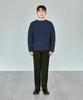 NONBLANK [Hyun Kim] Lambswool Round Knit_Dark Navy