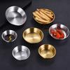 3pcs Durable Korean Sauce Dish Stainless Steel Seasoning Dish Hot Pot Dipping Bowl  Restaurant