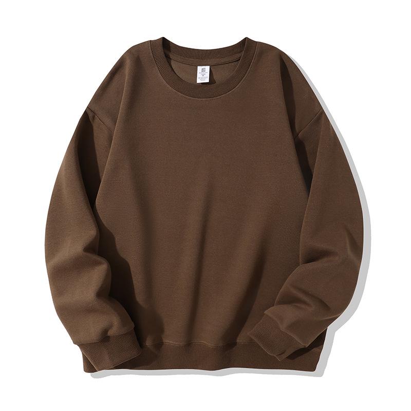 2026 Autumn Unisex 300g Cotton Round Neck Drop Shoulder Sweatshirt - Loose, Comfortable, and Skin-Friendly