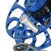 Fishing Gear Fishing Reel Portable Multifunction Allmetal   Wind   Wheel(Blue )