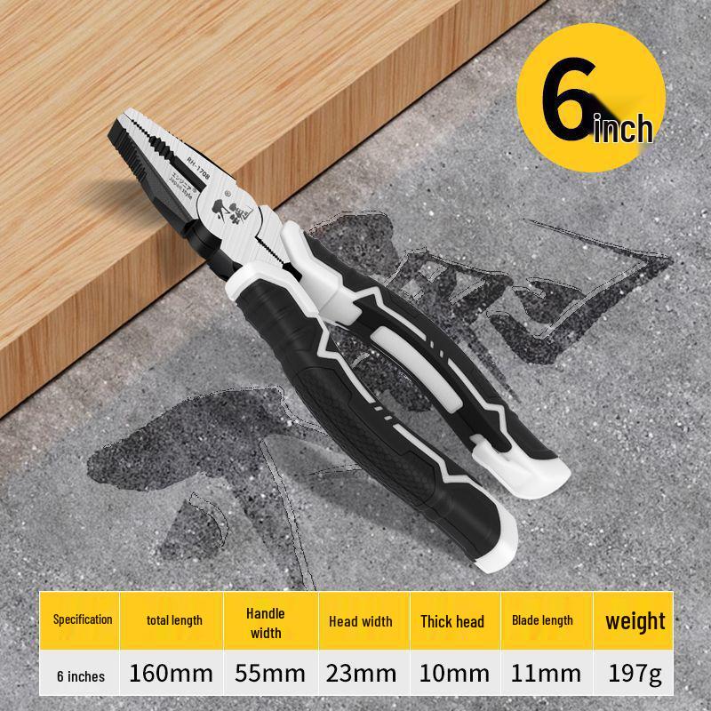 Industrial Grade Multifunctional Steel Wire Diagonal Pliers - Labor-Saving, Electrician's Universal Combination with Pointed Nose