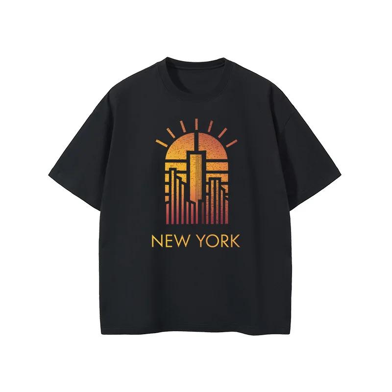 New York Printed Unisexs Cotton Soft T Shirt Cool Summer Loose Unisex T Shirt Casual Short Sleeve Classic Unique Tee Shirt