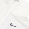 Nike מעיל קצר לנשים מבד ארוג עם הדפסת לוגו, צווארון עומד, רוכסן, נושם, שרוול קצר, מעילים לנשים, צבע לבן מפרש HM4629133