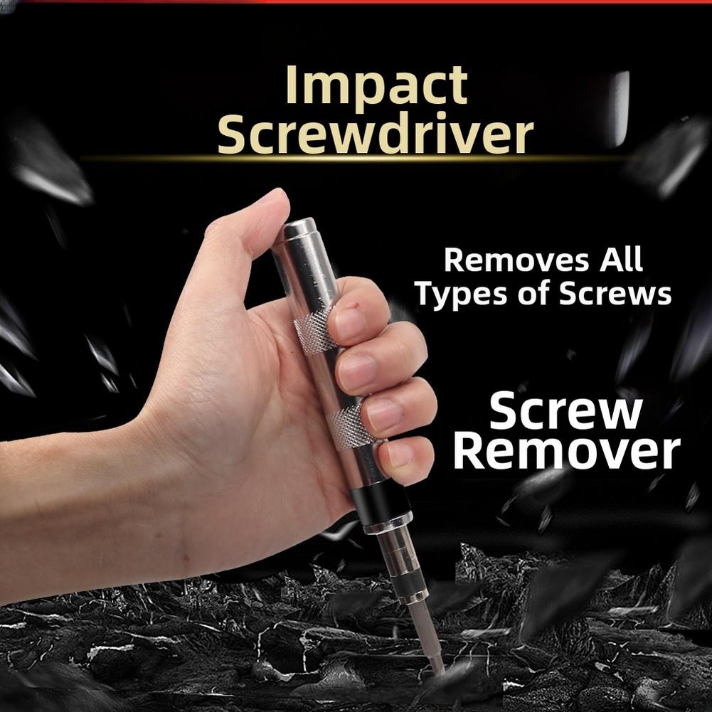 FOR IMPACT 6 In 1 Screwdriver with 1/4 Drive Bit Kit for Rusted Seized Fasteners Compact 20.5 X 10 X 2.1 Cm Design