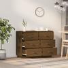 820145 vidaXL Buffet Honey Brown 100x40x75 Cm Solid Pine Wood