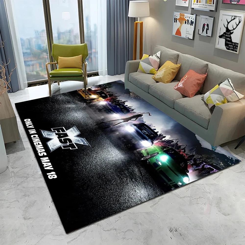 3D Printing HD 10 Fast & Furious X Carpet Rug for Home Living Room Bedroom Sofa Doormat Decor,kids Area Rug Non-slip Floor Mat