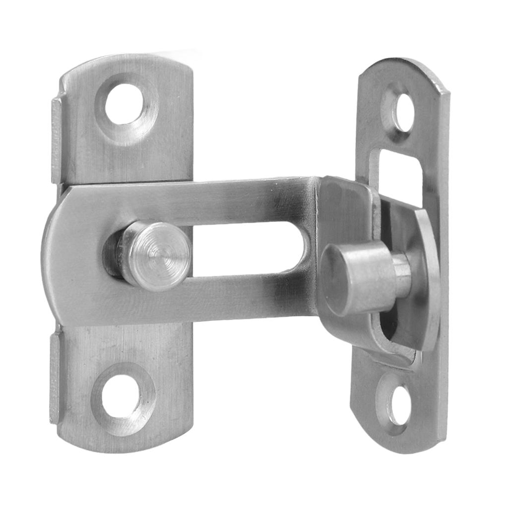 4 Set Flip Door Sliding Latches Silver 90 Degrees  Stainless Steel Doors Buckle for Meeting Rooms