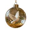 Yousheng Bird Christmas Tree Ornament Handcrafted Clear Plastic Ball Ornaments with 3D Lifelike Birds Memorial Keepsake Gifts for Holiday Home Decor