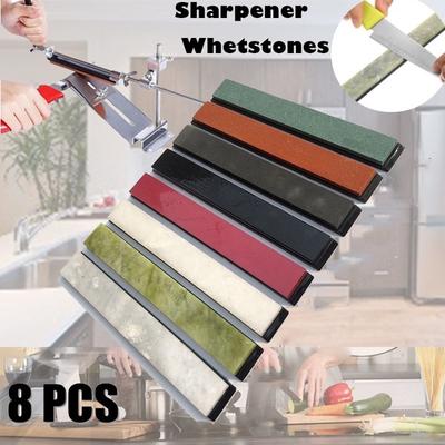 8 Pcs 200-10000 Grit Sharpening Whetstones Knife Sharpening Polishing Stone Grindstone